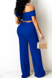 Red Elegant Solid Patchwork Zipper Off the Shoulder Sleeveless Two Pieces