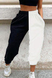 White Sportswear Solid Split Joint Loose High Waist Wide Leg Solid Color Bottoms