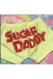 Red Blends Elastic Fly High Animal Prints Print Skinny shorts Bottoms