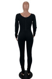 Red Fashion Casual Camouflage Print Patchwork U Neck Skinny Jumpsuits
