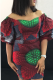 Wine Red Sexy Print Patchwork Bateau Neck Pencil Skirt Dresses