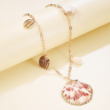 Gold Fashion Casual Shell Pendant Necklace