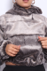 Grey Casual Solid Split Joint Hooded Collar Tops