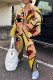 Multicolor Casual Print Patchwork Long Sleeve Two Pieces