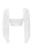 Red Sexy Casual Solid Backless Strap Design Square Collar Tops