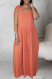 White Casual Solid Patchwork Spaghetti Strap Cake Skirt Dresses