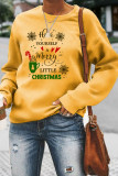Grey Casual Letter Print Patchwork O Neck Tops