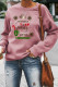Rose Gold Casual Letter Print Patchwork O Neck Tops
