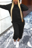Gold Casual Solid Patchwork Hooded Collar Long Sleeve Two Pieces