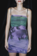 Blue Sexy Print Patchwork Spaghetti Strap Pencil Skirt Dresses
