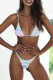 Multicolor Fashion Sexy Print Backless Swimwears Set