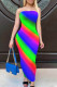 Green British Style Print Patchwork Strapless Pencil Skirt Dresses