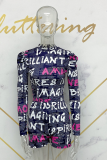 Purple Street Print Patchwork Half A Turtleneck Long Sleeve Two Pieces