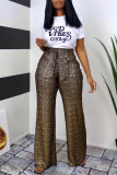 White Fashion Casual Letter Print Basic O Neck Tops