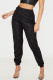 Black Street Solid Skinny Mid Waist Pencil Bottoms