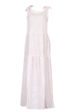 White Casual Solid Patchwork Spaghetti Strap Cake Skirt Dresses