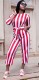 Red Sashes Striped Fashion Jumpsuits & Rompers