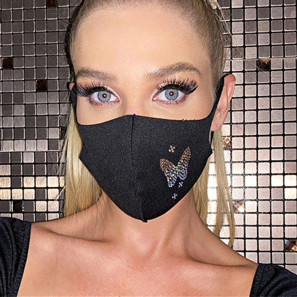Black Fashion Casual Print Face Protection