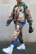 Multicolor Casual Print Patchwork Hooded Collar Long Sleeve Two Pieces