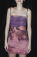 Pink Sexy Print Patchwork Spaghetti Strap Pencil Skirt Dresses