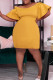 Yellow Sexy Solid Split Joint Off the Shoulder Straight Dresses