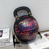 Black Fashion Casual Graffiti Basketball Bags