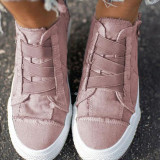 Pink Casual Sequins Round Sport Shoes