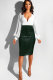 Dark green Sequin Patchwork Hip skirt
