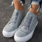 White Casual Sequins Round Sport Shoes