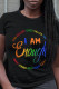 Black Casual Print Patchwork O Neck T-Shirts