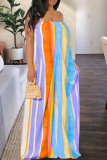 Pink Casual Print Pocket Spaghetti Strap Loose Jumpsuits