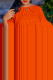 Orange Fashion Casual Solid Basic O Neck Long Sleeve Dresses
