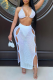 White Sexy Solid Hollowed Out Patchwork Swimwears