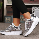 Silver Fashion Casual Patchwork Out Door Shoes