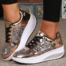 Gold Fashion Casual Split Joint Out Door Shoes