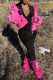 Black Casual Solid Patchwork Turndown Collar Skinny Jumpsuits