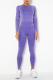 Purple Sportswear Solid Patchwork O Neck Long Sleeve Two Pieces