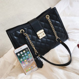 Black Fashion Casual Solid Shoulder Messenger Bag