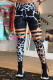 Multicolor Casual Sportswear Print Basic Skinny High Waist Pencil Trousers