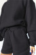 Black Casual Solid Patchwork O Neck Long Sleeve Two Pieces