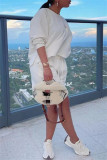 Apricot Fashion Casual Solid Basic O Neck Long Sleeve Two Pieces