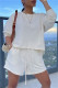Apricot Fashion Casual Solid Basic O Neck Long Sleeve Two Pieces