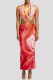 Red White Fashion Sexy Print Bandage Backless Halter Sleeveless Dress Dresses