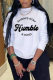 White Fashion Casual Letter Print Basic O Neck Tops