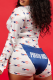 White Sexy Print Patchwork O Neck Skinny Rompers