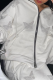 White Casual Butterfly Print Patchwork Hooded Collar Outerwear