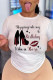 White Casual Print Patchwork O Neck T-Shirts