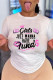 White Casual Print Patchwork O Neck T-Shirts
