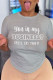 Grey Fashion Casual Print Patchwork Letter O Neck T-Shirts