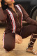 Coffee Casual Solid Zipper Collar Long Sleeve Two Pieces